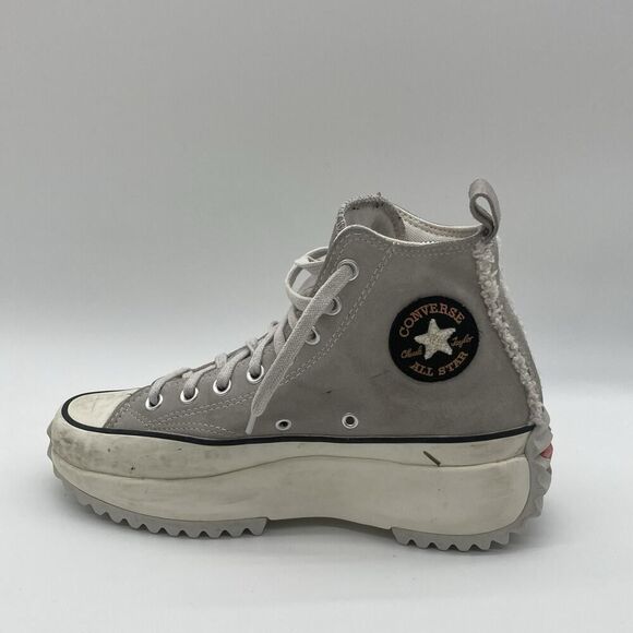 Womens Size 9.5 Converse Run Star Hike Hi Sherpa Trim Gray Suede Sneakers Shoes - Picture 5 of 9